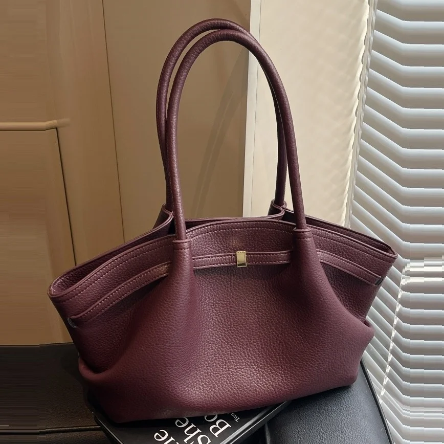 Luxury Bags Tote - Tas Tangan Wanita Burgundy Mewah Desainer